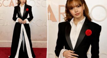 Gaya Elegan Lisa: Tuxedo dengan Rok Panjang di Oscar 2025